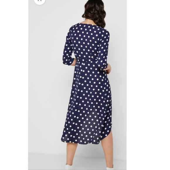 Forever 21 Wrap Polka dot Flowy light dress M - Picture 6 of 14